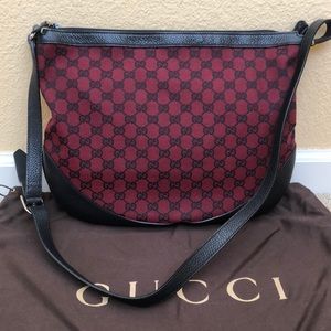 Gg Guccissima Logo 272380 Red Black Messenger Bag